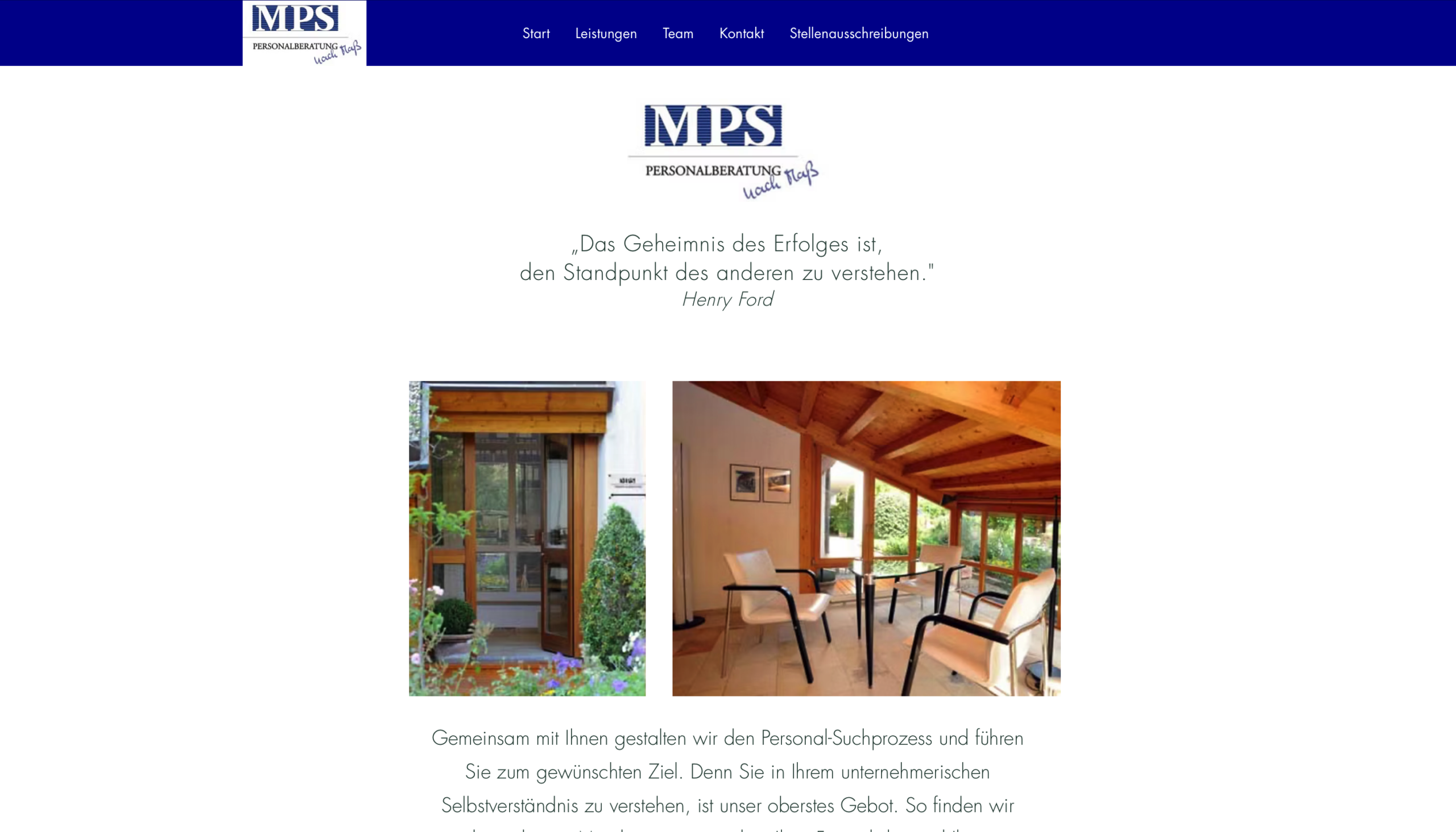 Originale Website-Vorschau der Referenz MPS Personalberatung